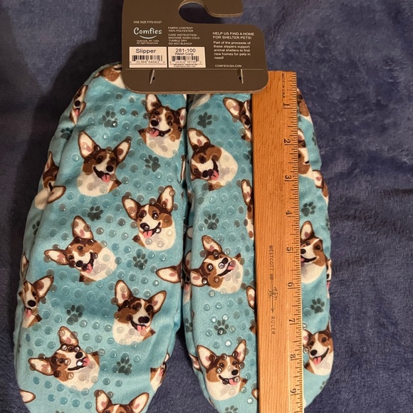 Comfies Welsh Corgi Slippers, new with tag, Comfies,It’s Like Walking on Clouds” - Picture 3 of 5